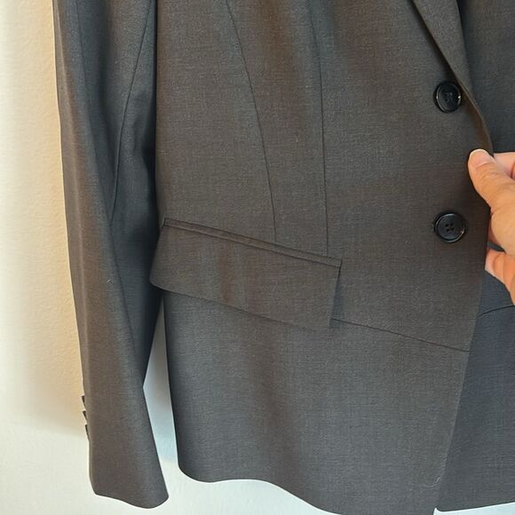 Ann Taylor Women’s Tropical Wool Brown Taupe Blazer suit jacket Classic 12P NWT! - Picture 5 of 11